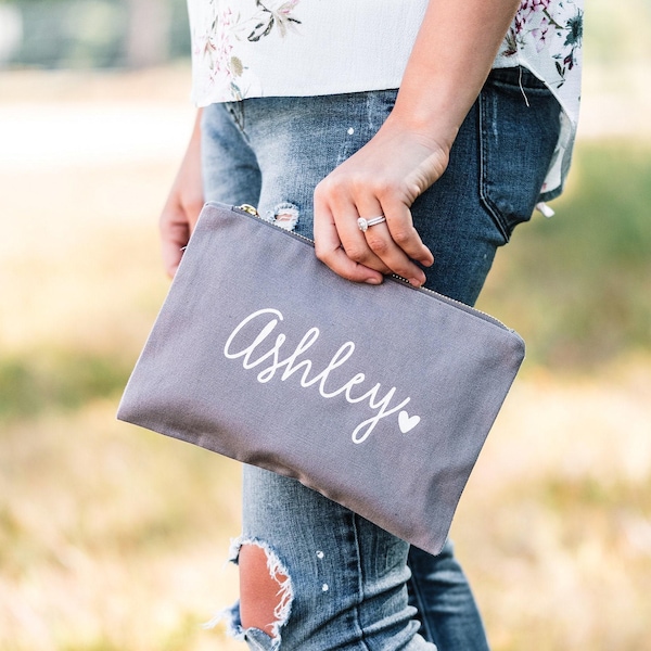 Bridesmaid Cosmetic Bag, Personalized Makeup Bag, Bridesmaid Gift, Make up Bag