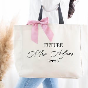 Future Mrs Tote Bag, Engagement Gift, Personalized Bride Bag, Bride to Be Gifts