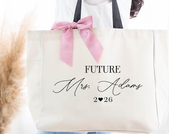 Future Mrs Tote Bag, Engagement Gift, Personalized Bride Bag, Bride to Be Gifts
