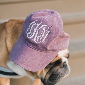 Monogram Hat Womens Personalized Baseball Cap D2 B59