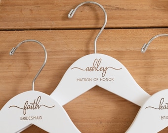 Personalized Bridesmaid Hangers, Wedding Hangers, Bride Hanger Personalized, Bridal Dress Hanger