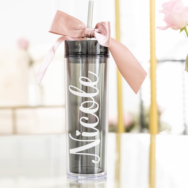 Bridesmaid Tumbler Personalized Bridesmaid Gift Personalized Tumbler Maid of Honor Bridal Party Gifts (TB06)