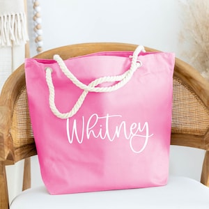 Personalized Beach Bags, Bridesmaid Beach Bag, Bachelorette Party Bags, Girls Trip Gifts