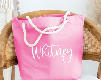 Sacs de plage personnalisés, sac de plage de demoiselle d'honneur, sacs EVJF, cadeaux de voyage entre filles