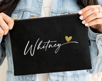 Custom Makeup Bag, Bridesmaid Cosmetic Bags, Personalized Make Up Bag, Bridesmaid Proposals, Bachelorette Party Favors, Gifts for Her