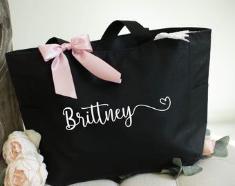 Bridesmaid Tote Bags, Maid of Honor Tote, Personalized Bridesmaid Bags, Bridal Party Bridesmaid Gifts (BR176)