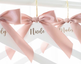 Personalized Wedding Hangers, Bridesmaid Hangers, Custom Bride Dress Hanger, Bridal Hanger Personalized
