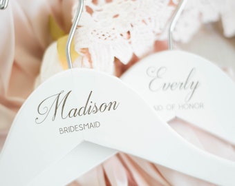 Engraved Wedding Hanger Bride Bridesmaid Dress Hangers Personalized Bridesmaid Gift