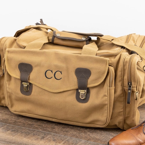 Personalized Leather Duffle Bag Groomsmen Gifts Christmas Etsy