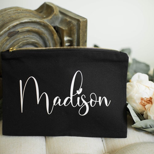 Bridesmaid Cosmetic Bag Personalized Makeup Bag Bridesmaid Etsy
