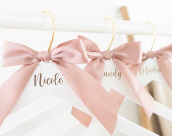 Personalized Bridesmaid Hangers, Wedding Hangers, Bride Hanger Personalized, Bridal Dress Hanger