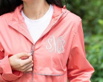 Monogrammed Rain Jacket for Women Rain Coat Personalized Gifts for Her