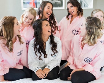 oversized men's button down shirt for bridesmaids