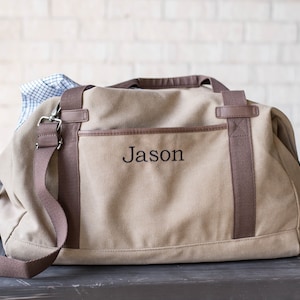 Personalized Weekender Bag, Groomsmen Gifts, Monogram Duffle Bag, Groomsmen Bags, Gifts for Him A19 image 2