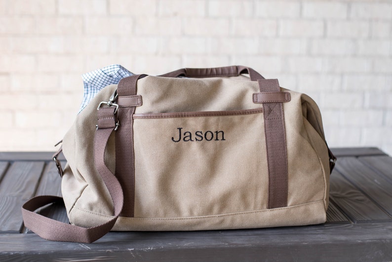 Personalized Weekender Bag, Groomsmen Gifts, Monogram Duffle Bag, Groomsmen Bags, Gifts for Him A19 image 2