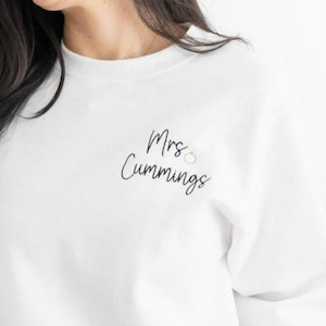 Bride Sweatshirt, Personalized Mrs. Sweatshirt, Bridal Shower Engagement Gift for Bride