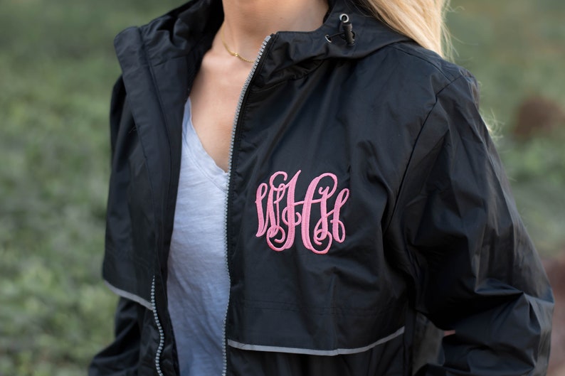 Monogrammed Rain Jacket for Women Rain Coat Personalized Gifts for Her image 4