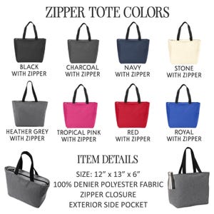 a tote bag with different colors and sizes