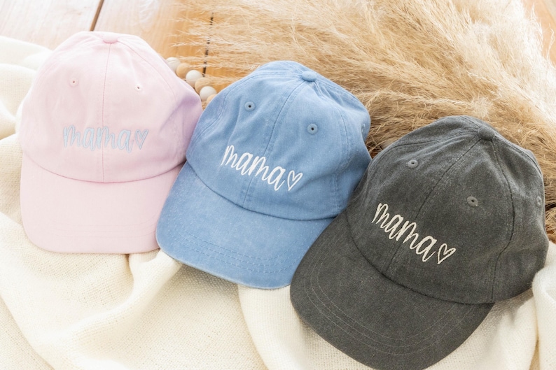 Cute Gigi Hat with Heart, Mom Baseball Hat, Custom Embroidered Mom Gifts, Personalized Mothers Day Gifts for Grandma, Mom Gift image 5