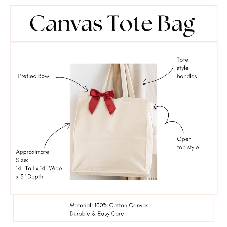 Bridesmaid Tote Bags, Personalized Bridesmaid Bags, Canvas Tote Bag Custom, Bridal Party Bridesmaid Gifts image 3