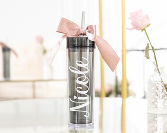 Bridesmaid Tumbler Personalized Bridesmaid Gift Personalized Tumbler Maid of Honor Bridal Party Gifts (TB06)