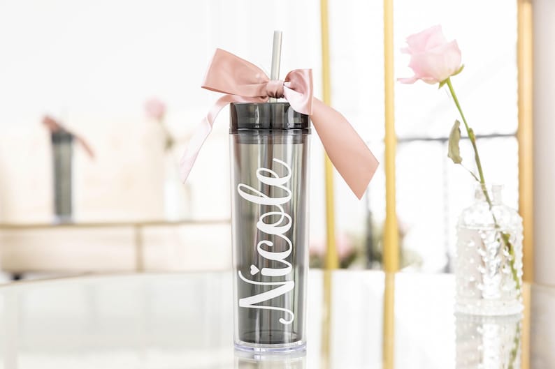 Bridesmaid Tumbler Personalized Bridesmaid Gift Personalized Tumbler Maid of Honor Bridal Party Gifts (TB06) afbeelding 1