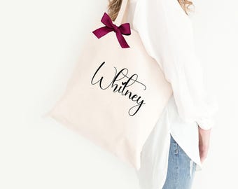 Canvas Tote Bag Personalized, Bridesmaid Bags, Bridesmaid Gifts, Maid of Honor Proposal