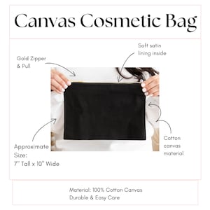 Teacher Bag, Personalized Canvas Makeup Bag for Teachers, Teacher Pencil Bag, Teacher Gifts under 10 image 3