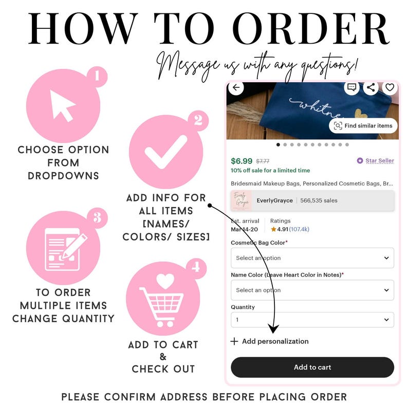 a screen shot of the order page of a website