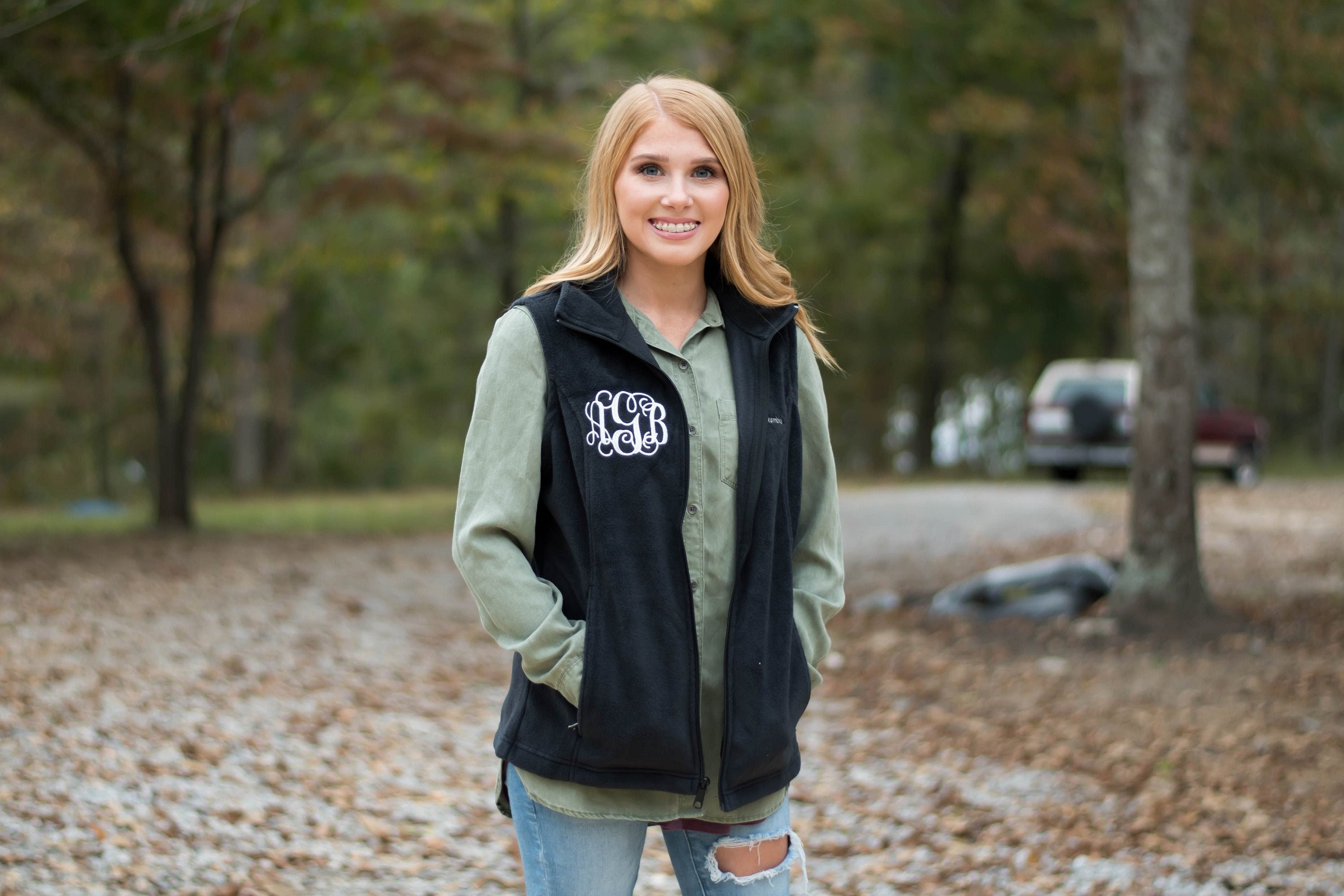 monogrammed columbia rain jacket