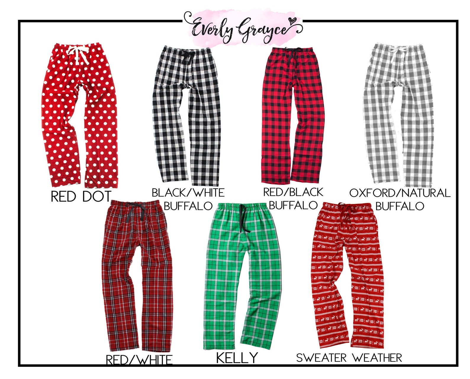 Family Christmas Pajama Pants Adult Christmas Pajamas Pants Etsy Family Christmas Pajama Pants