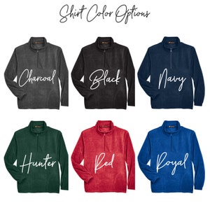 Monogrammed Fleece Quarter Zip Pullover Sweatshirt, Christmas Gifts for Her under 30 D1 image 3