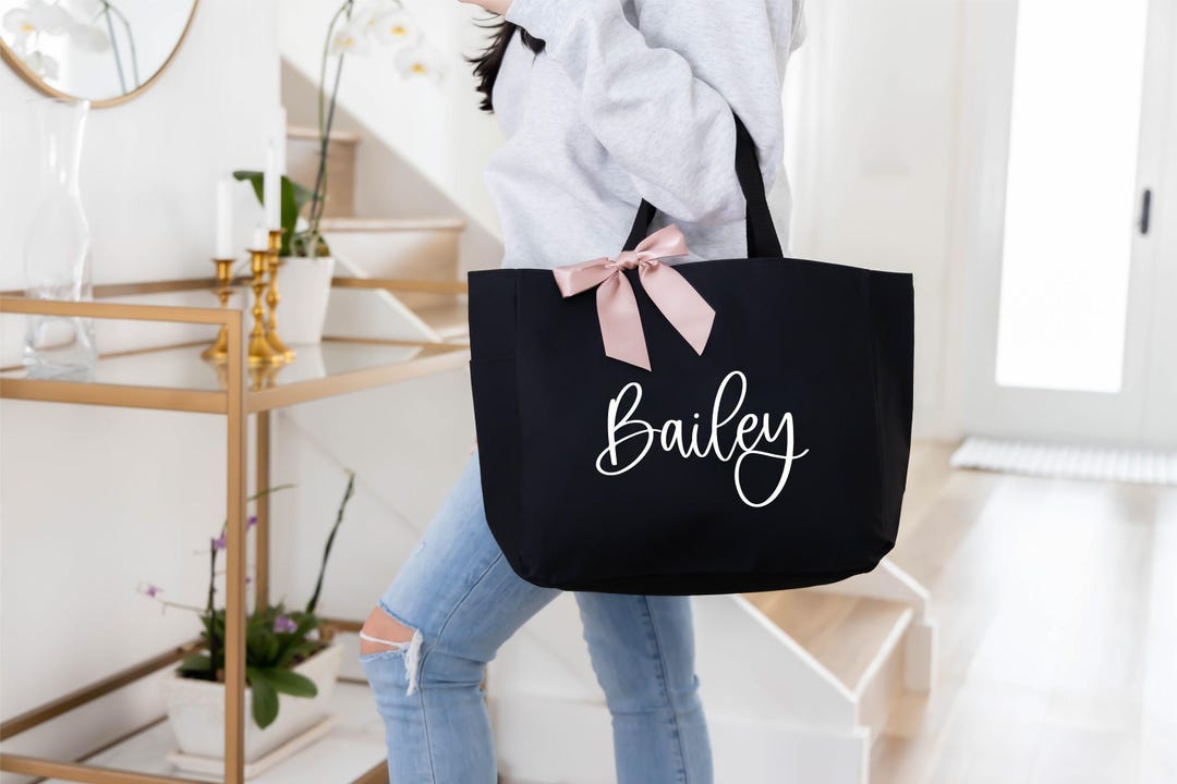 Personalized Tote Bags for Bridesmaids, Bachelorette Party Bags