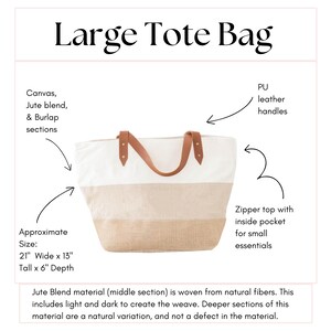 Bridesmaid Tote Bags, Personalized Bridesmaid Bags, Canvas Tote Bag with Zipper, Bridal Party Bridesmaid Gifts image 5