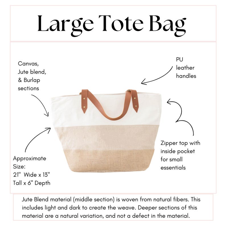 Bridesmaid Tote Bags, Personalized Bridesmaid Bags, Canvas Tote Bag with Zipper, Bridal Party Bridesmaid Gifts image 5