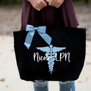 Nurse Tote Bag, RN Tote, Personalized Tote Bag, Nurse Gift, RN Gift, Gift for Nursing Student, Lpn, Cna, Nurse Graduation Gift