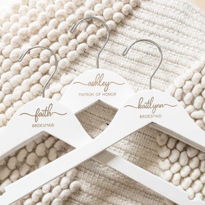 Personalized Wedding Hangers, Bridesmaid Hangers, Custom Bride Dress Hanger, Bridal Hanger Personalized