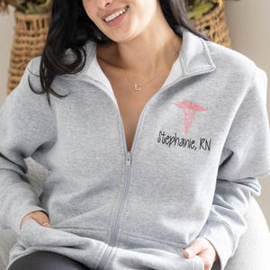 Nurse Jacket Personalized, RN Jacket Embroidered, Custom Nursing Gifts, LPN CNA Nurse Graduation Gifts A22