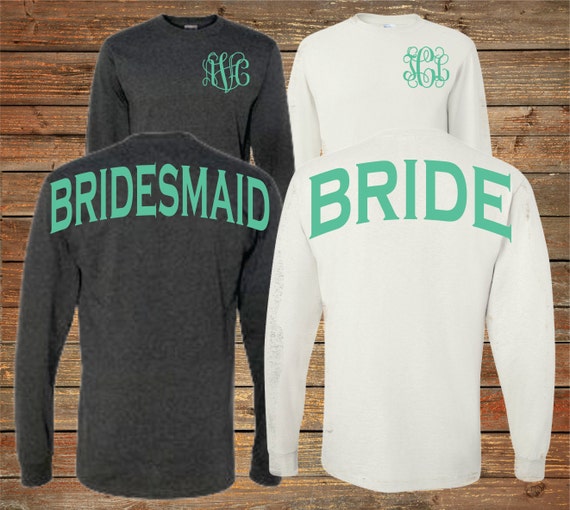 bridesmaid long sleeve shirts