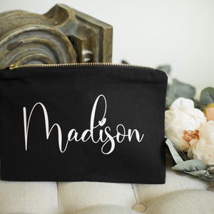 Bridesmaid Cosmetic Bag, Personalized Makeup Bag, Bridesmaid Gift, Make up Bag