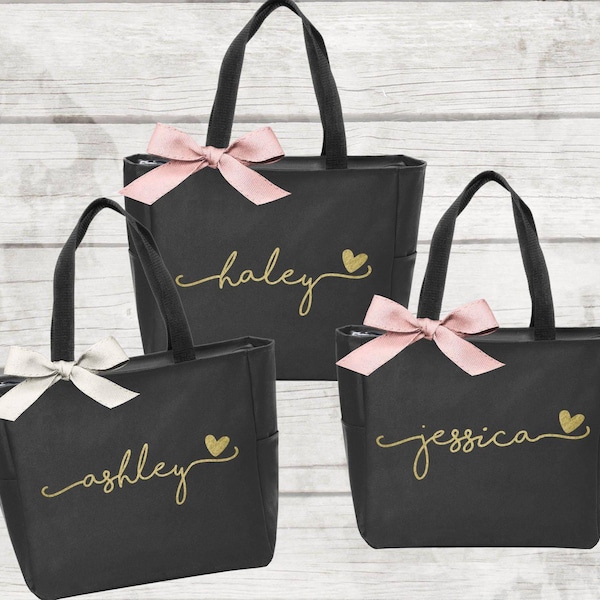 Bridesmaid Tote Bags, Maid of Honor Tote, Personalized Bridesmaid Bags, Bridal Party Bridesmaid Gifts
