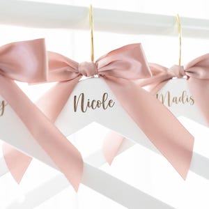 Personalized Wedding Hangers, Bridesmaid Hangers, Custom Bride Dress Hanger, Bridal Hanger Personalized