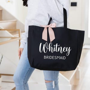 Bridesmaid Tote Bag, Maid of Honor Tote, Personalized Bridesmaid Bags, Bridal Party Bridesmaid Gifts
