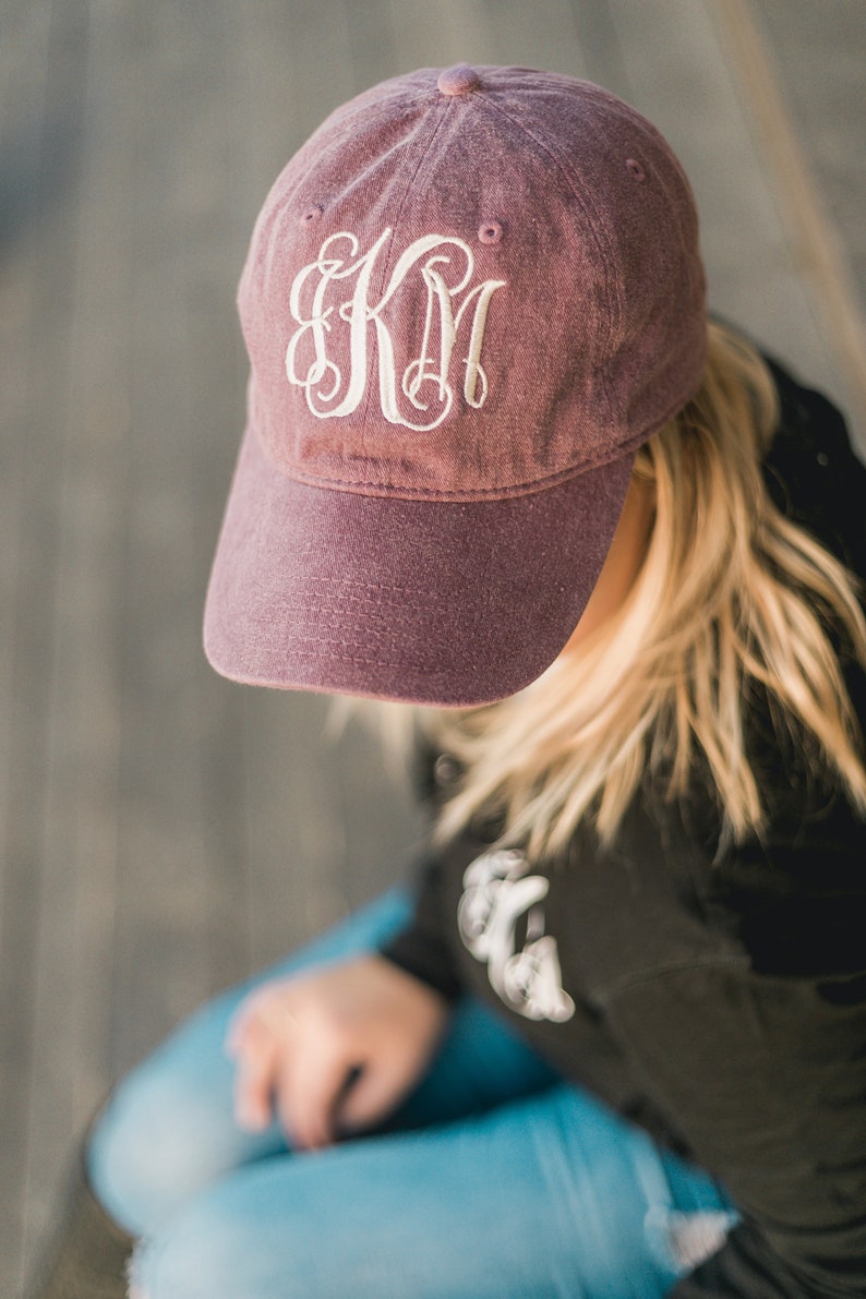 Monogram Hat Womens Personalized Baseball Cap D2 B59 image 2