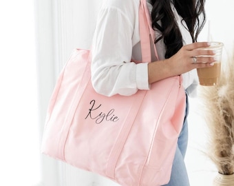 Cabas en nylon, Cabas de demoiselle d'honneur, Cabas personnalisés pour femme, Cabas de demoiselle d'honneur personnalisé