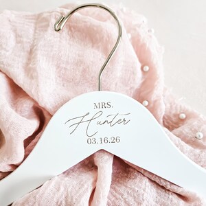 Custom Bridal Hanger, Bride Hanger For Wedding Dress, Personalized Bride Hanger, Bride Gifts image 2