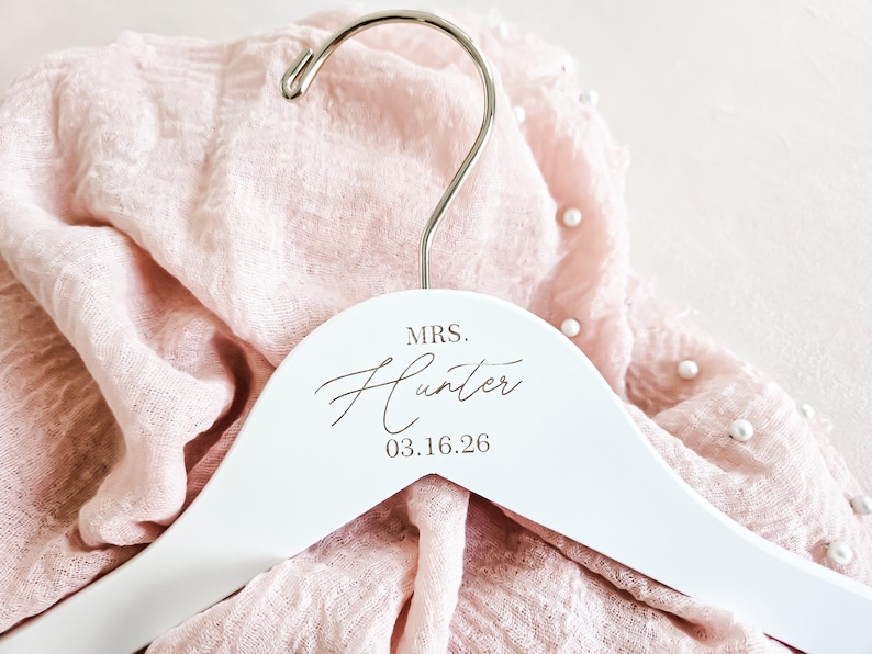 Custom Bridal Hanger, Bride Hanger For Wedding Dress, Personalized Bride Hanger, Bride Gifts image 2