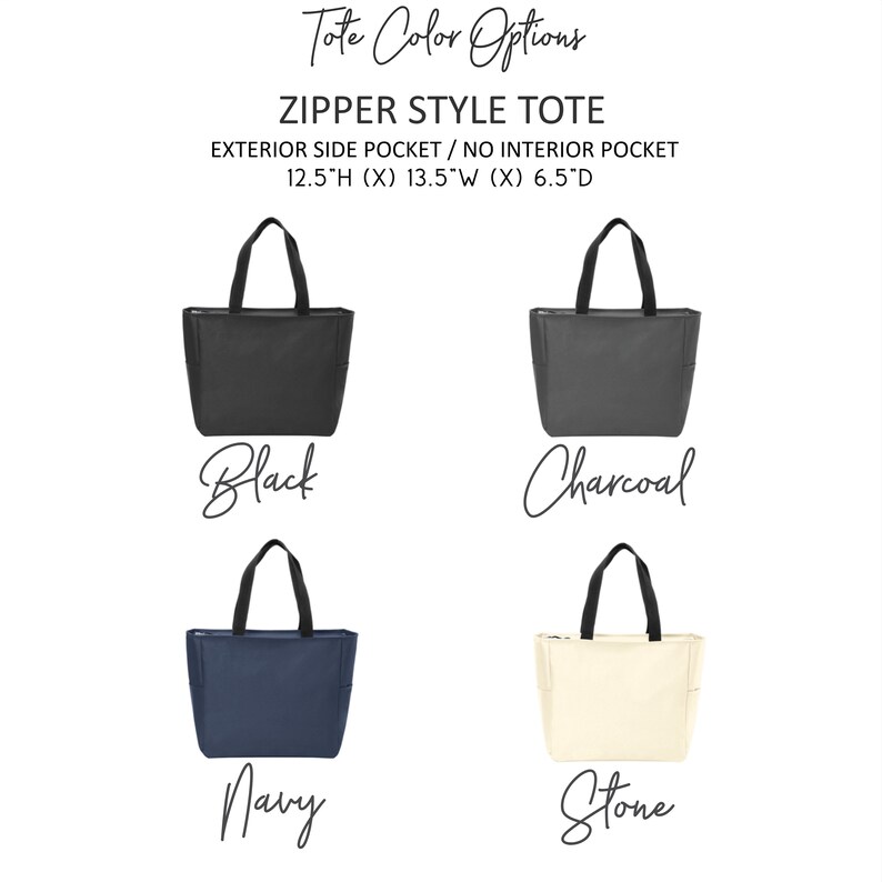 Personalized Bridal Tote Bag, Bridesmaid Tote Bag, Maid of Honor Tote Bag, Monogrammed Tote Bag zdjęcie 3