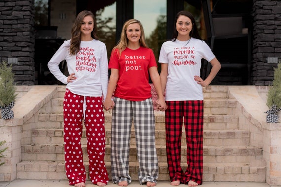 Red Plaid Family Matching Christmas Pajamas Canada – Pajama