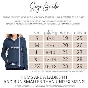 Monogrammed Fleece Jacket, Personalized Full Zip Jacket Women, Custom Embroidered Jacket, Monogrammed Gift for Her image 5